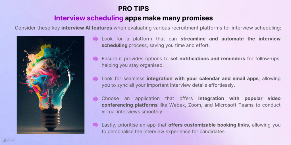Pro Tips Interview scheduling