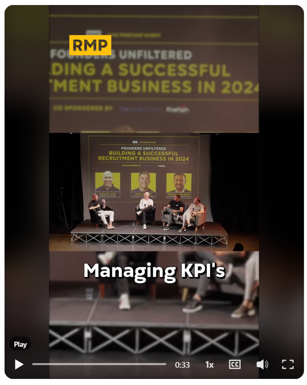 Fraser McLeod on managing KPIs in a recruitment agency