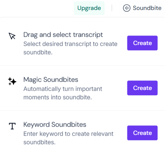 Fireflies summarisation options