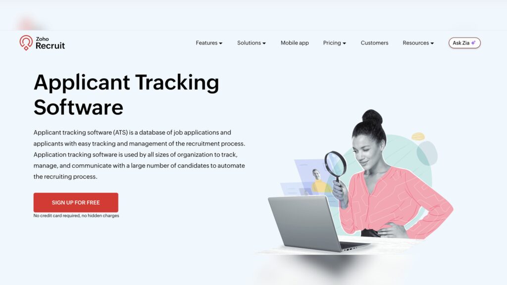 Zoho Recruit Pricing 2026: Plans, Add-Ons and Costs screenshot